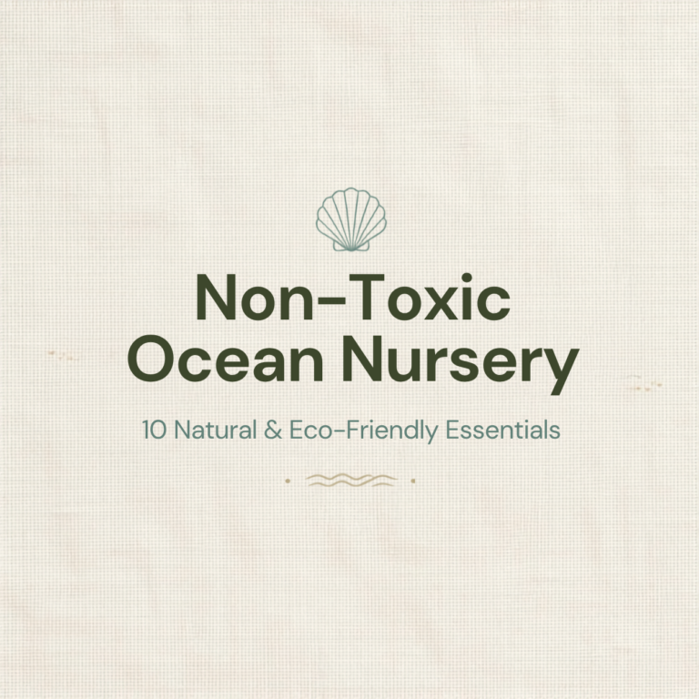 Non-toxic ocean nursery guide cover graphic